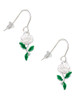 White Rose Flower French Earrings