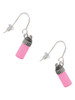 3-D Pink Baby Bottle French Earrings