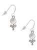 Clear Frosted Baby Rattle French Earrings