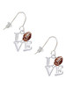 Love with Football French Earrings