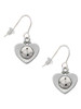 Soccer ball in Heart French Earrings