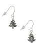 Antiqued Christmas Tree French Earrings