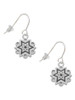 Antiqued Snowflake French Earrings