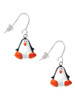 Resin Penguin French Earrings