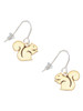 Gold Tone Squirrel French Earrings