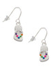 Multicolored Flip Flop French Earrings