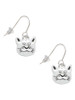 Large Cat Face French Earrings