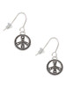 Beaded Peace Sign French Earrings