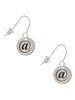 Disc 1/2'' - Symbol - At Sign - @ - French Earrings