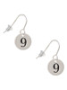 Disc 1/2'' Number - 9 - French Earrings
