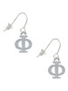 Large Greek Letter - Phi - French Earrings