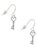 Open Heart Key French Earrings