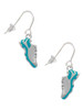 Running Shoe Teal French Earrings