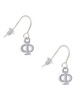 Small Greek Letter - Phi - French Earrings