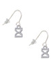 Small Greek Letter - Xi - French Earrings