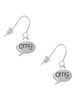 Text Chat - omg - Oh My God - French Earrings