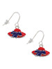 Red Hat With Purple Bow French Earrings