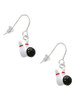 Bowling Pins with Bowling Ball French Earrings