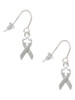 Ribbon with Cross Cutout French Earrings