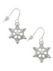 Snowflake with Clear Crystal French Earrings