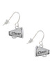 Cheer Megaphone with AB Crystal French Earrings
