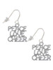 Peace Love Cheer French Earrings