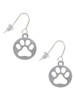 Circle with Cut Out Paw French Earrings