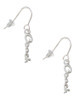 Small Coach Script French Earrings