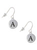 Capital Letter - A - Pebble Disc - French Earrings