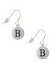 Capital Letter - B - Pebble Disc - French Earrings