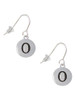 Capital Letter - O - Pebble Disc - French Earrings