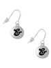Capital Letter - & - Pebble Disc - French Earrings
