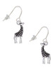 Antiqued Giraffe French Earrings