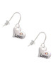 Love Heart with AB Crystal French Earrings