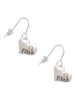 Faith Heart with AB Crystal French Earrings