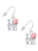 Love with Pink Paw French Earrings