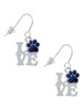 Love with Navy Blue Paw French Earrings