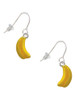 3-D Yellow Enamel Bananas French Earrings