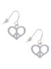 Heart Peace Sign French Earrings