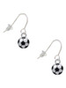 3-D Soccer ball French Earrings