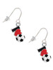 I love Soccer - Red Heart French Earrings