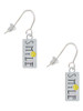 Smile with Smiley Face Rectangle French Earrings