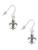 Medium Antiqued Fleur di Lis French Earrings