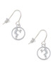 Volleyball Player Silhouette in 1/2'' Disc French Earrings