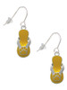 Yellow Paw Flip Flop French Earrings