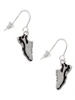 Black Running Shoe French Earrings