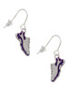 Purple Running Shoe French Earrings