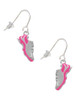 Hot Pink Running Shoe French Earrings