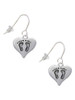 Heart with Baby Feet French Earrings