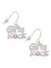Girls Rock with Light Pink Crystal French Earrings